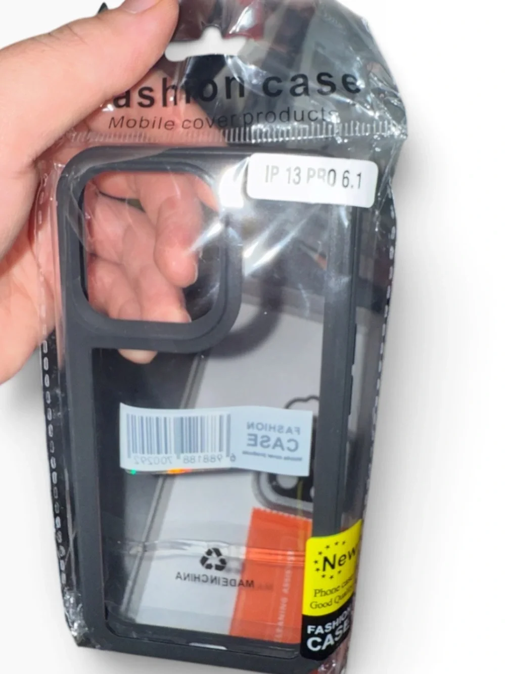 Fashion case iPhone 13 Pro Clear Case with Camera Lens Protector - Non-Skid Bump